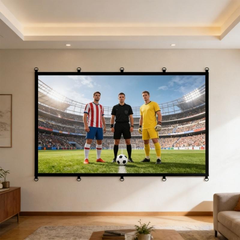 Home Cinema Releases - 16:9-D-Ring-Projektor-Leinwand mit verbessertem Polyestermaterial für und